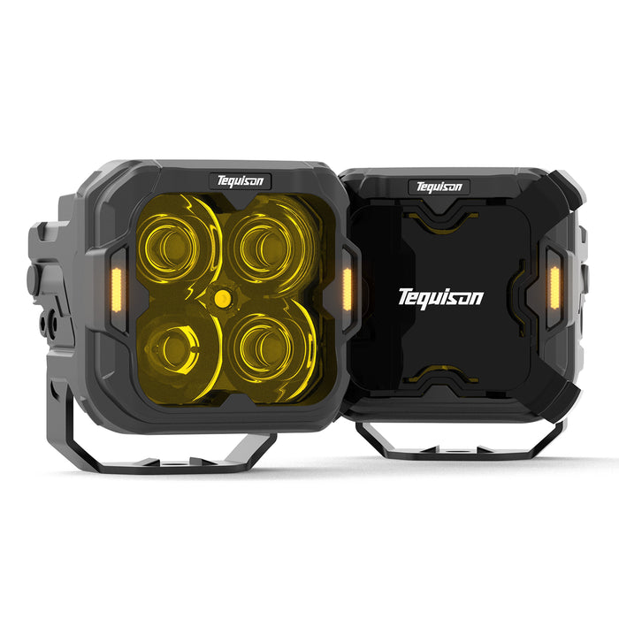 Tequison Sport version 40W/ 3 Inch Pod Light For A1-Series (Yellow Spot Beam)A SET
