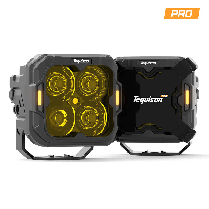 Tequison Pro version 50W/ 3 Inch Pod Light For A1-Series (Yellow Spot Beam)A SET