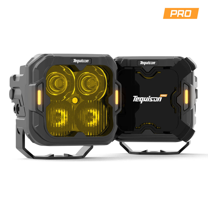 Tequison Pro version 50W/ 3 Inch Pod Light For A1-Series (Yellow Combo Beam)A SET