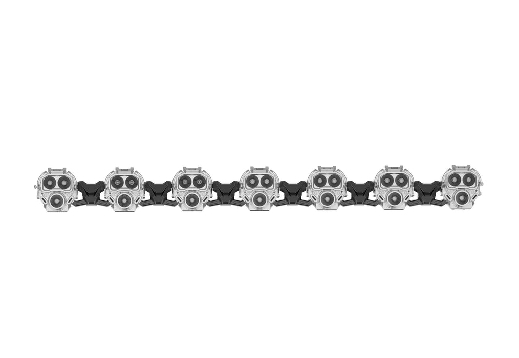 Tequsion Monster 1 LED Light Bar 7 Pods Light White DRL Waterproof Universal for Jeep Ford Truck SUV ATV UTV 4x4