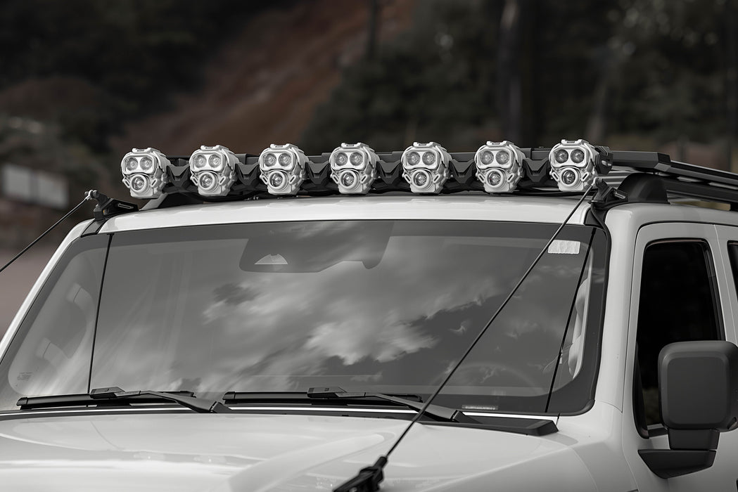 White DRL Light Tequsion Monster 1 Off Road 4 Pods Light Bar Combo