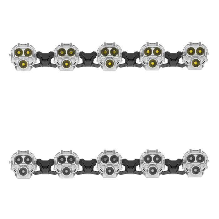 New Tequsion Series Monster 1 IP68 Waterproof White & Yellow LED Spotlight General Pods Light Bar Combo Universal 73W Per Light