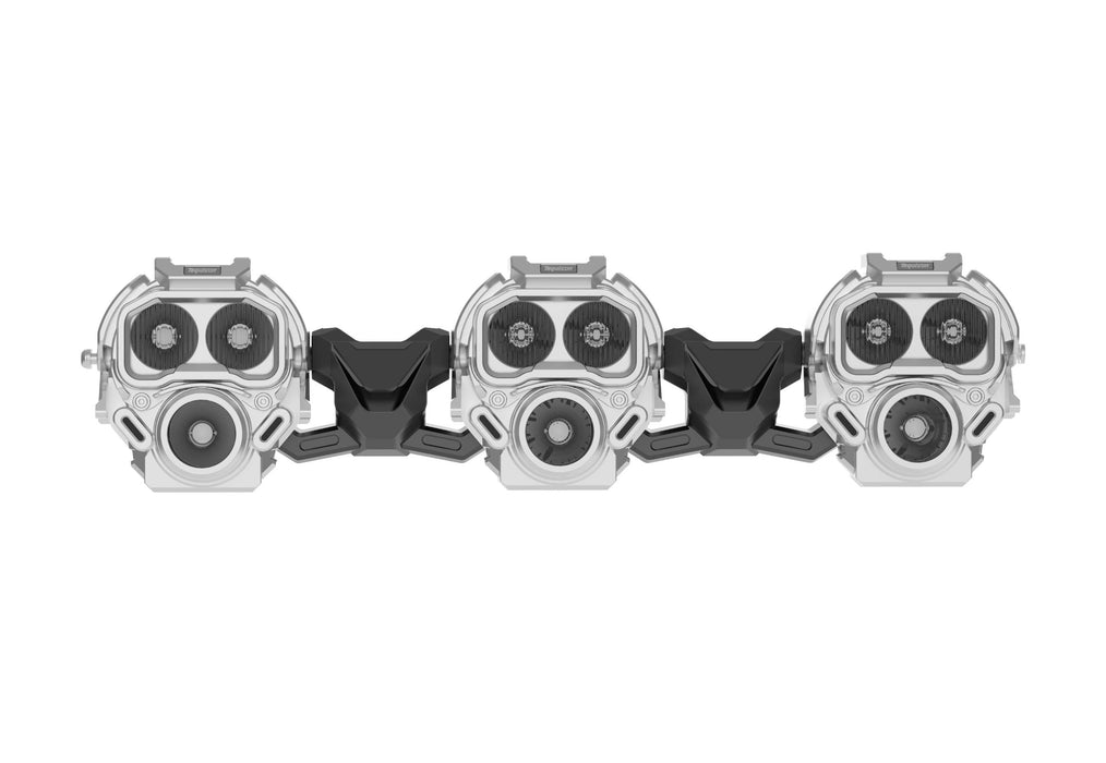 Tequsion Monster 1 3 Pods LED Light Bar 73W Per Light White Combo Beam Off Road ADC12 Aluminum Housing PC Lens 12V 24V for Jeep Truck SUV ATV UTV