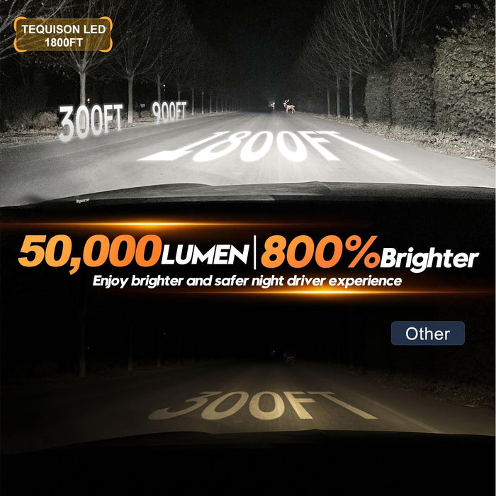 Tequison Q35 9005/9006 LED Bulbs - 50K LM 13K RPM 4-Pack