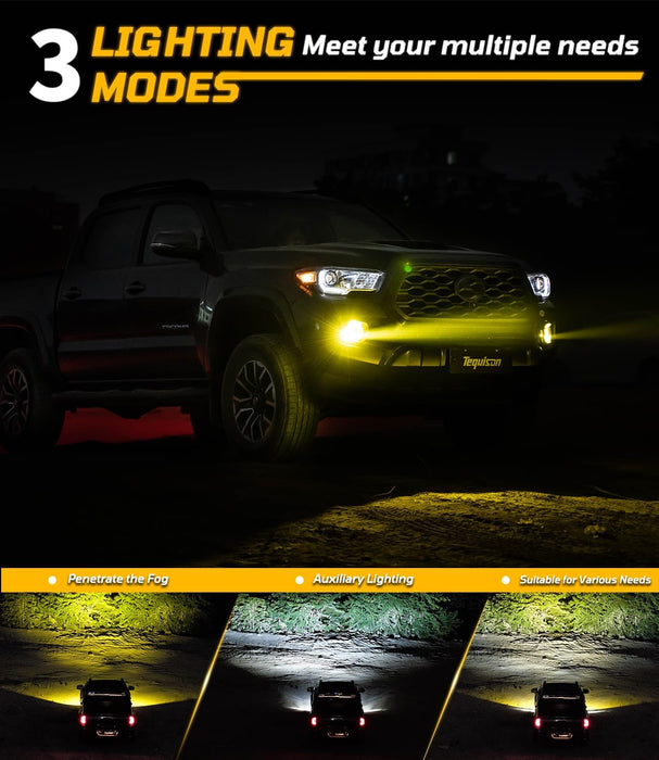 Tequison 60W Fog Lights - OEM Plug & Play Kit 2-Pack