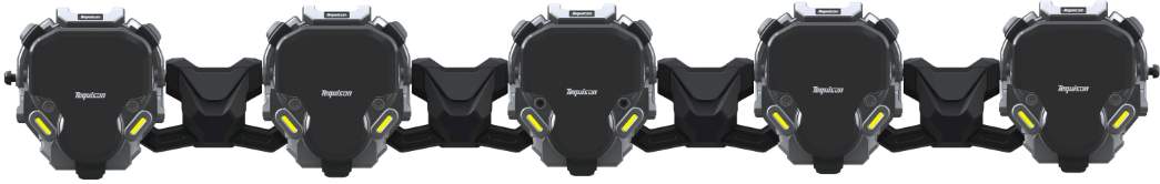 Tequsion Off Road Driving Light 5 Pods LED Light Bar Combo IP68 Waterproof Yellow DRL 73W Per Light