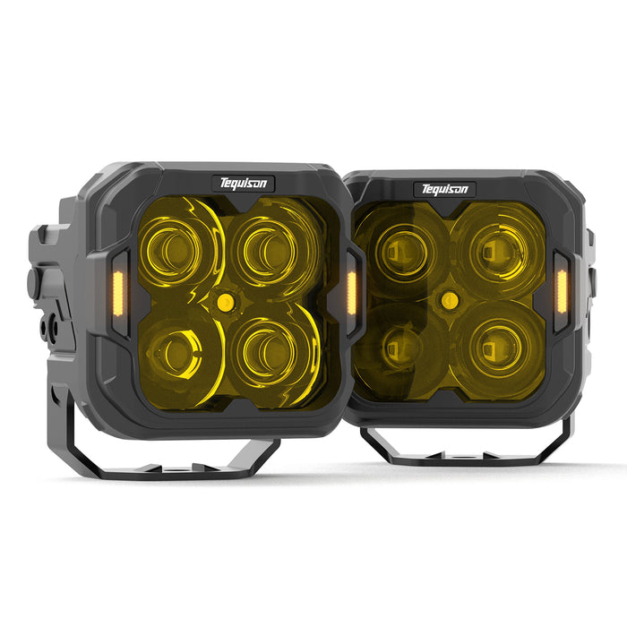 Tequison Sport version 40W/ 3 Inch Pod Light For A1-Series (Yellow Spot Beam)A SET