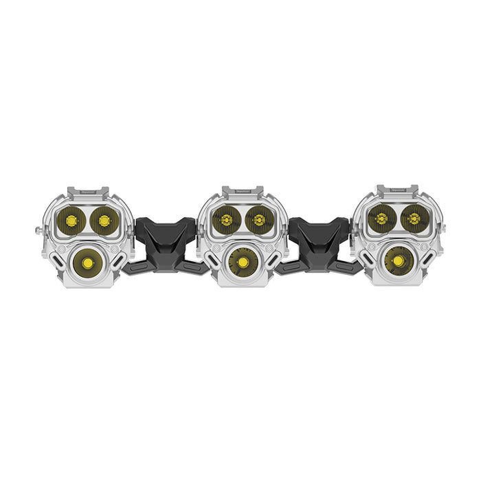 3 Pods  Light Bar Combo Yellow DRL LED Pod Light Tequsion Monster 1 Off Road Work Light IP68 Waterproof for 4x4 Jeep Ford UTV ATV