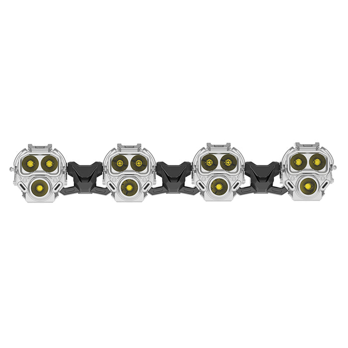 New Tequsion Monster 1 4 Pods LED Light Bar ADC12 Aluminum Universal Yellow Light Bar Combo for Jeep Ford Toyota SUV Truck 4x4