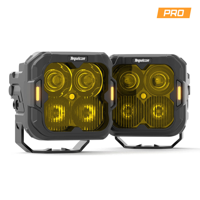 Tequison Pro version 50W/ 3 Inch Pod Light For A1-Series (Yellow Combo Beam)A SET